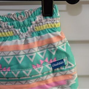 🌴 Chubbies Swim Trunks Men’s 2XL Green Geometric Shorts Boxer Liner Drawstring